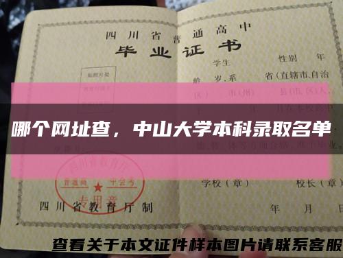 哪个网址查，中山大学本科录取名单缩略图