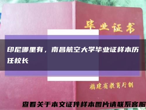 印尼哪里有，南昌航空大学毕业证样本历任校长缩略图