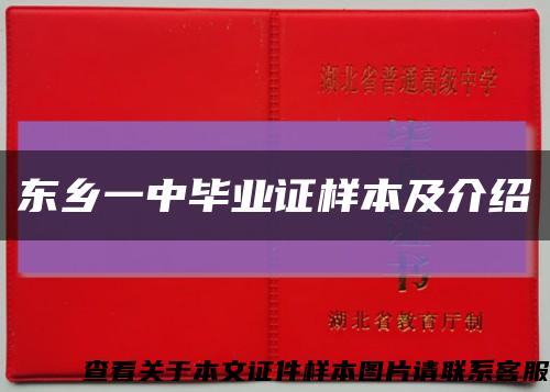 东乡一中毕业证样本及介绍缩略图