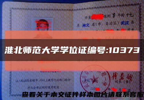 淮北师范大学学位证编号:10373缩略图