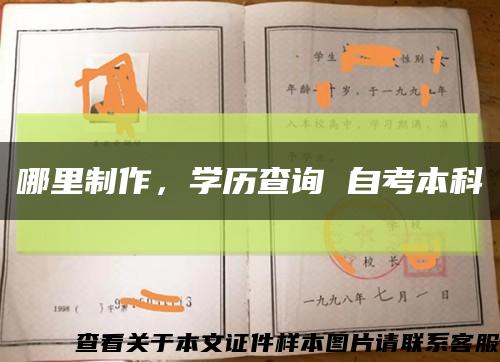 哪里制作，学历查询 自考本科缩略图