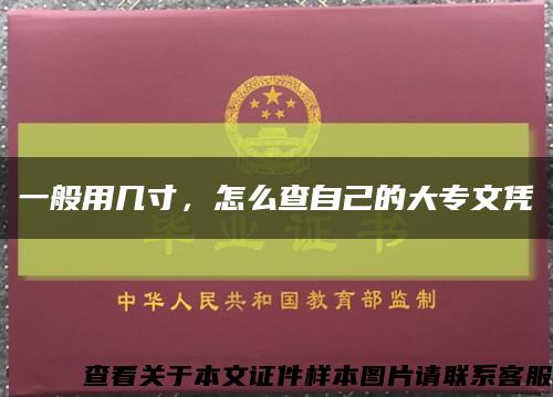 一般用几寸，怎么查自己的大专文凭缩略图