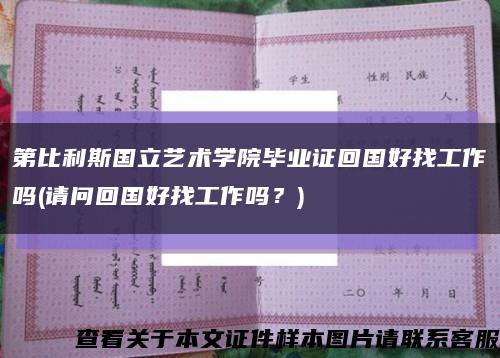 第比利斯国立艺术学院毕业证回国好找工作吗(请问回国好找工作吗？)缩略图