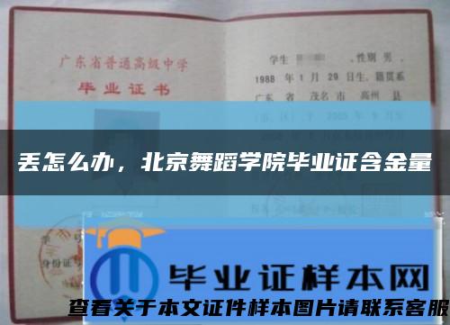 丢怎么办，北京舞蹈学院毕业证含金量缩略图