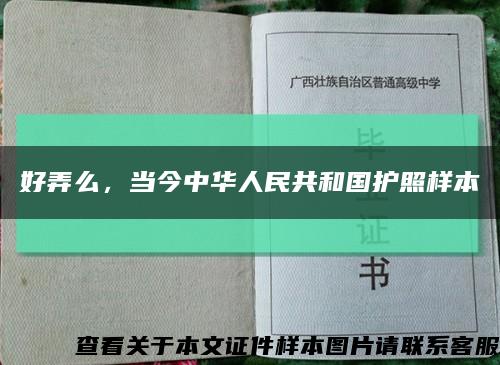 好弄么，当今中华人民共和国护照样本缩略图