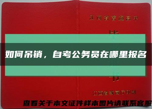 如何吊销，自考公务员在哪里报名缩略图