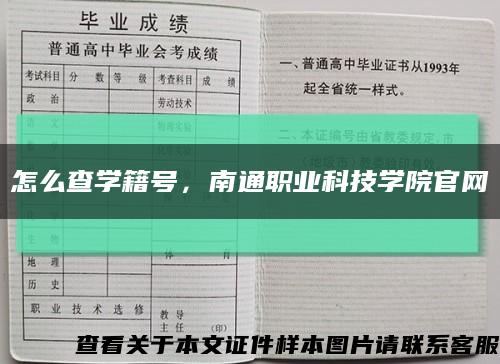 怎么查学籍号，南通职业科技学院官网缩略图