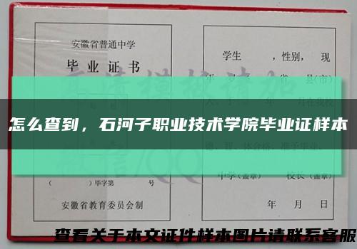 怎么查到，石河子职业技术学院毕业证样本缩略图