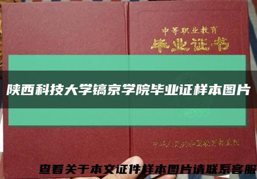 陕西科技大学镐京学院毕业证样本图片缩略图