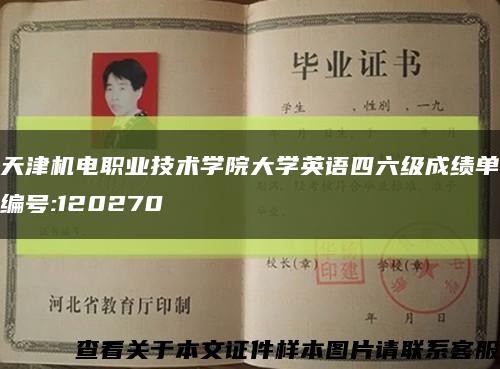 天津机电职业技术学院大学英语四六级成绩单编号:120270缩略图