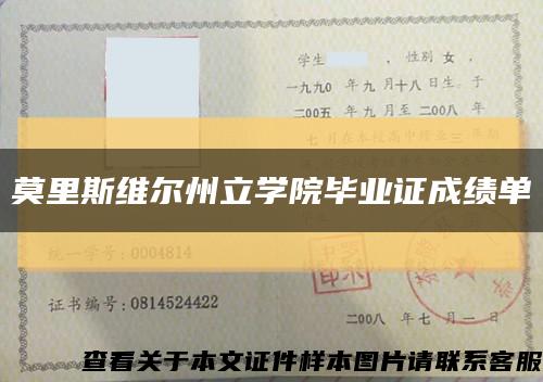 莫里斯维尔州立学院毕业证成绩单缩略图