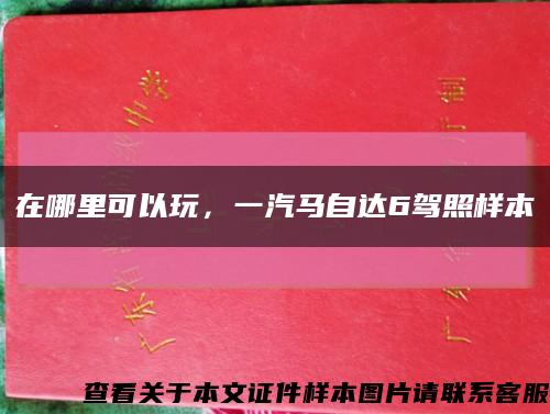 在哪里可以玩，一汽马自达6驾照样本缩略图