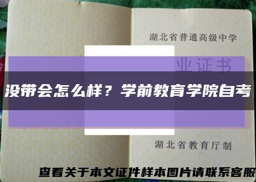 没带会怎么样？学前教育学院自考缩略图