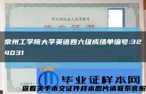 常州工学院大学英语四六级成绩单编号:324031缩略图