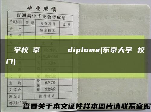 専門学校東京クールジャパンdiploma(东京大学 校门)缩略图