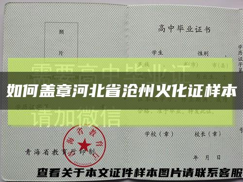 如何盖章河北省沧州火化证样本缩略图