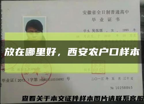 放在哪里好，西安农户口样本缩略图