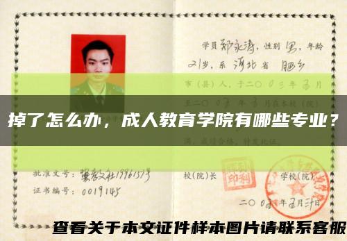 掉了怎么办，成人教育学院有哪些专业？缩略图