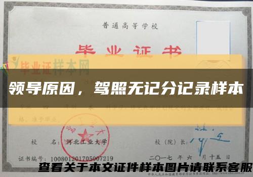 领导原因，驾照无记分记录样本缩略图