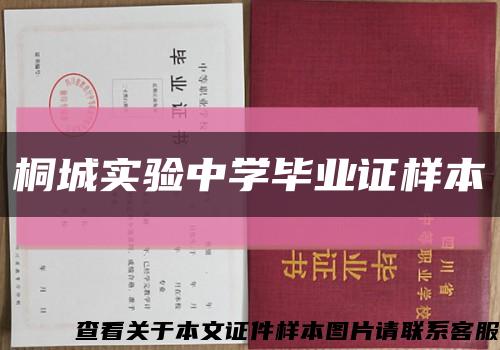 桐城实验中学毕业证样本缩略图