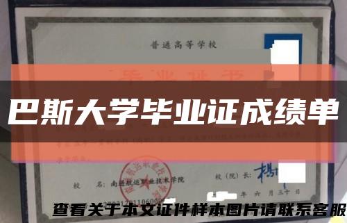 巴斯大学毕业证成绩单缩略图