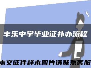 丰乐中学毕业证补办流程缩略图