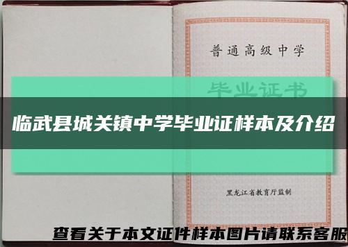 临武县城关镇中学毕业证样本及介绍缩略图