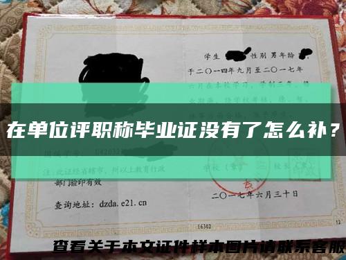 在单位评职称毕业证没有了怎么补？缩略图