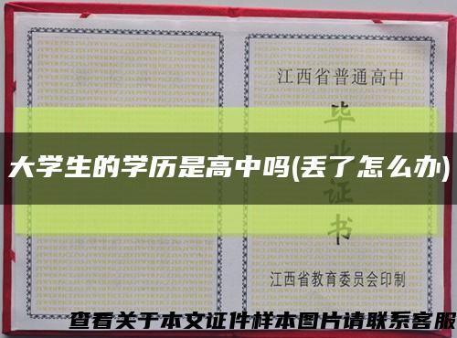 大学生的学历是高中吗(丢了怎么办)缩略图