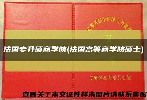 法国专升硕商学院(法国高等商学院硕士)缩略图