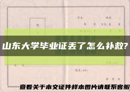 山东大学毕业证丢了怎么补救?缩略图