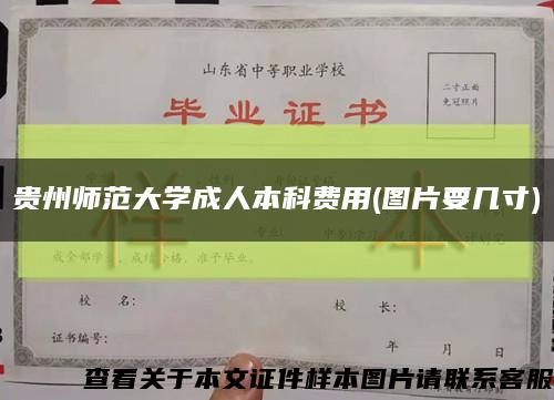 贵州师范大学成人本科费用(图片要几寸)缩略图