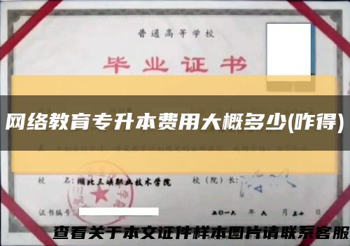 网络教育专升本费用大概多少(咋得)缩略图