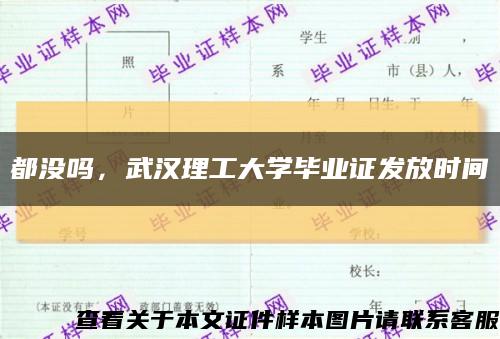 都没吗，武汉理工大学毕业证发放时间缩略图