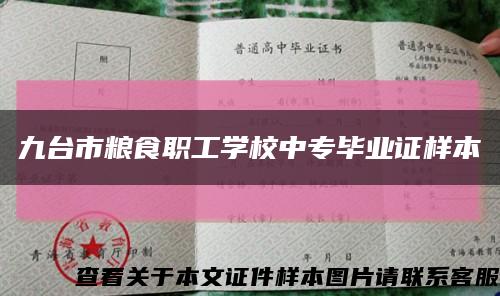 九台市粮食职工学校中专毕业证样本缩略图