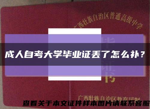 成人自考大学毕业证丢了怎么补？缩略图