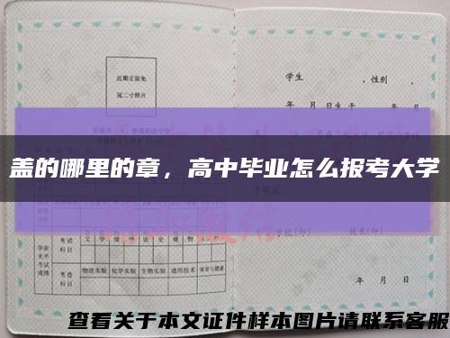 盖的哪里的章，高中毕业怎么报考大学缩略图