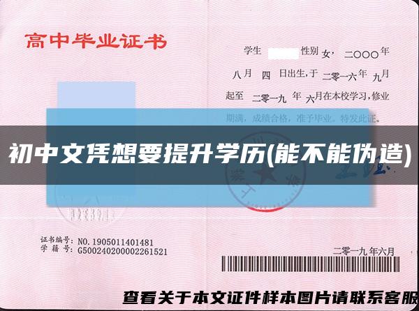 初中文凭想要提升学历(能不能伪造)缩略图