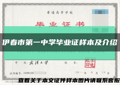 伊春市第一中学毕业证样本及介绍缩略图