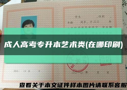 成人高考专升本艺术类(在哪印刷)缩略图