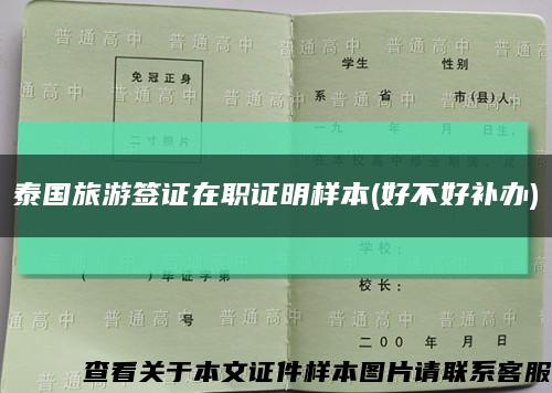 泰国旅游签证在职证明样本(好不好补办)缩略图