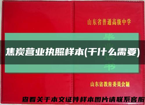 焦炭营业执照样本(干什么需要)缩略图