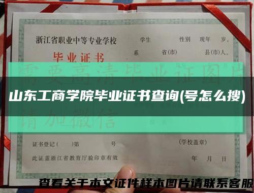 山东工商学院毕业证书查询(号怎么搜)缩略图