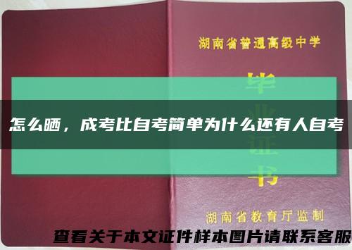 怎么晒，成考比自考简单为什么还有人自考缩略图