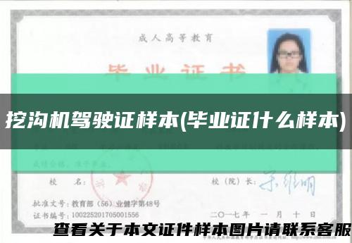 挖沟机驾驶证样本(毕业证什么样本)缩略图