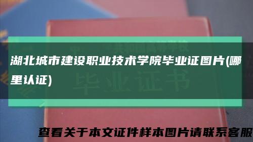 湖北城市建设职业技术学院毕业证图片(哪里认证)缩略图