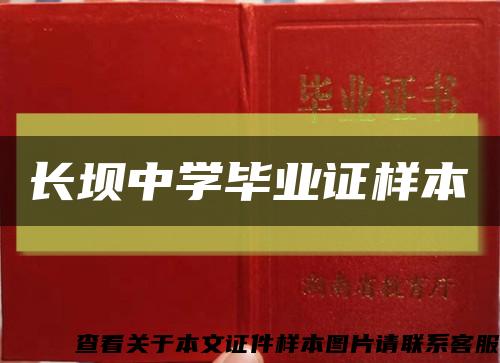 长坝中学毕业证样本缩略图