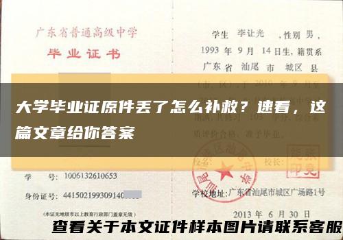 大学毕业证原件丢了怎么补救？速看，这篇文章给你答案缩略图