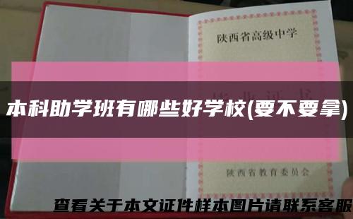 本科助学班有哪些好学校(要不要拿)缩略图