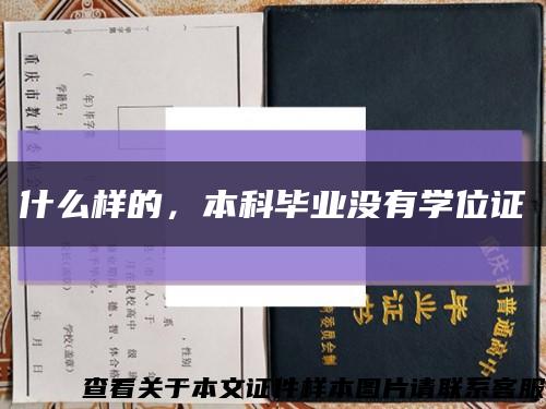 什么样的，本科毕业没有学位证缩略图